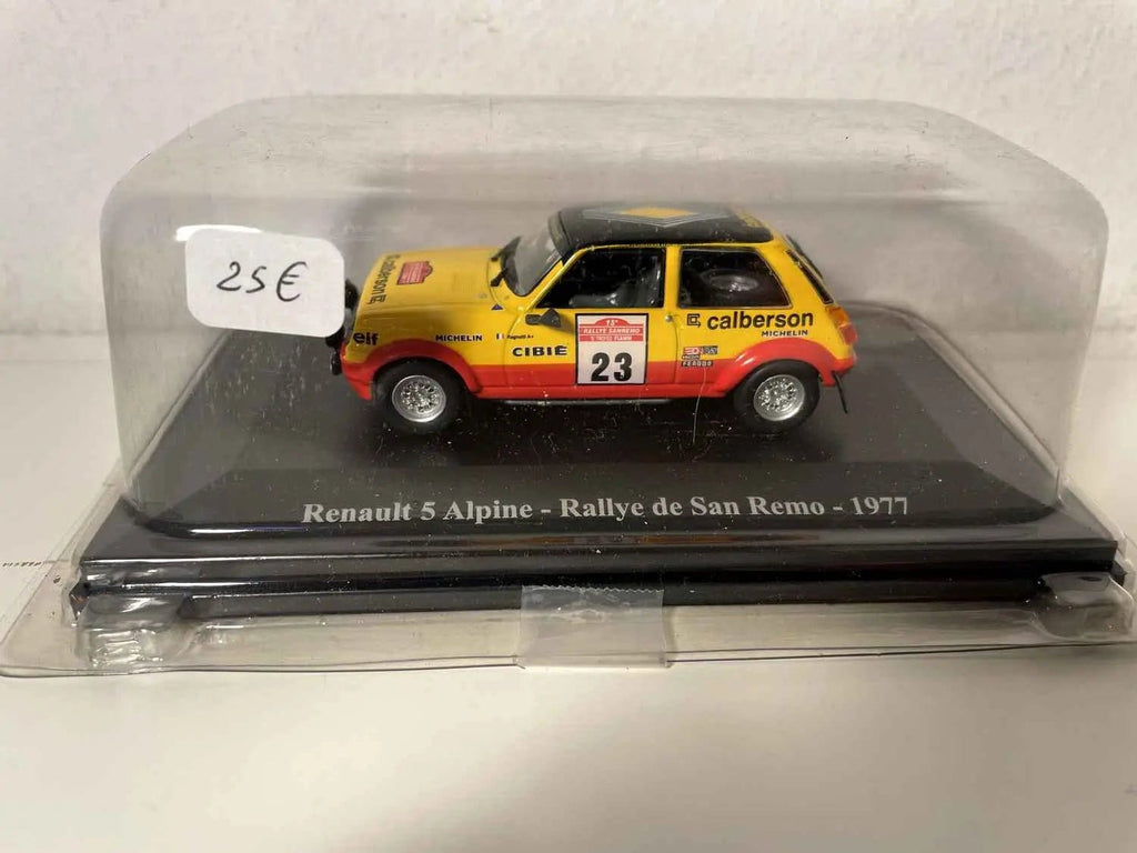 Voitures Miniatures Renault 5 Alpine numéro 23- rallye de San Rémo de 1977 - Bernard Miniatures
