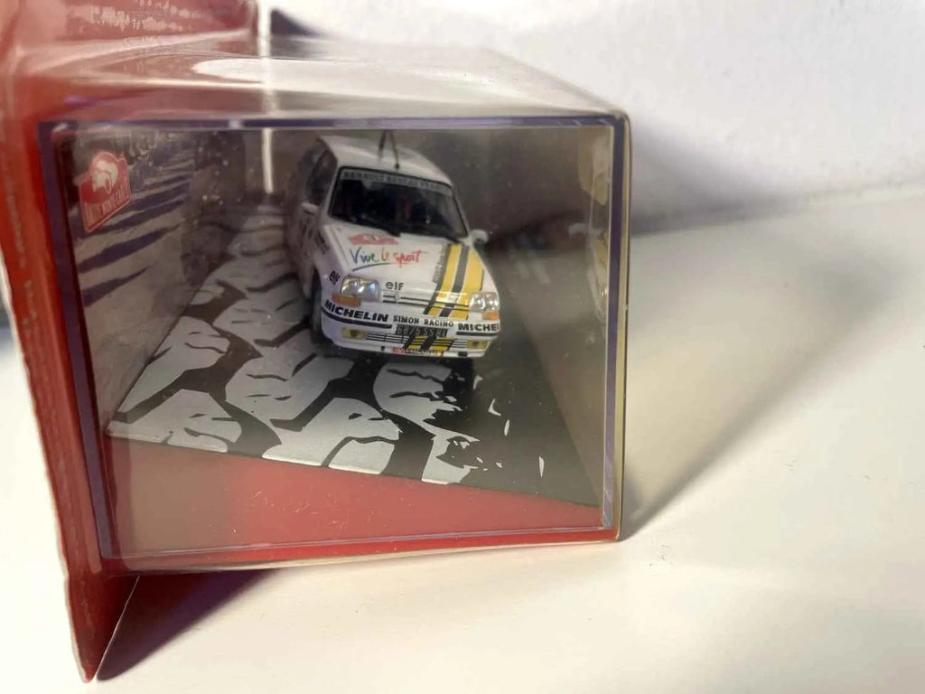 Voitures Miniatures Renault 5 GT Turbo blanche et jaune numéro 19 - rallye de Monté-Carlo de 1989 - Bernard Miniatures