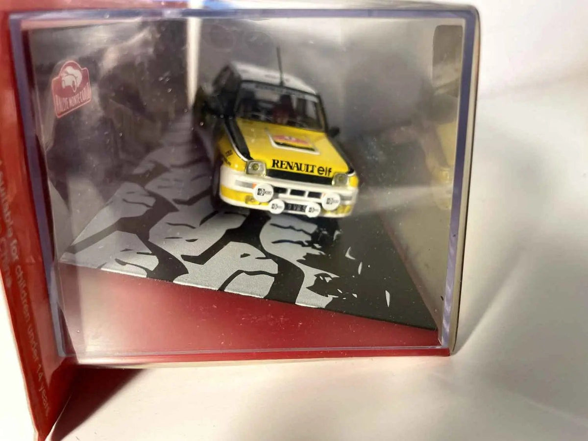 Voitures Miniatures Renault 5 Turbo jaune, noire et blanche numéro 9 - rallye de Monté-Carlo de 1981 - Bernard Miniatures