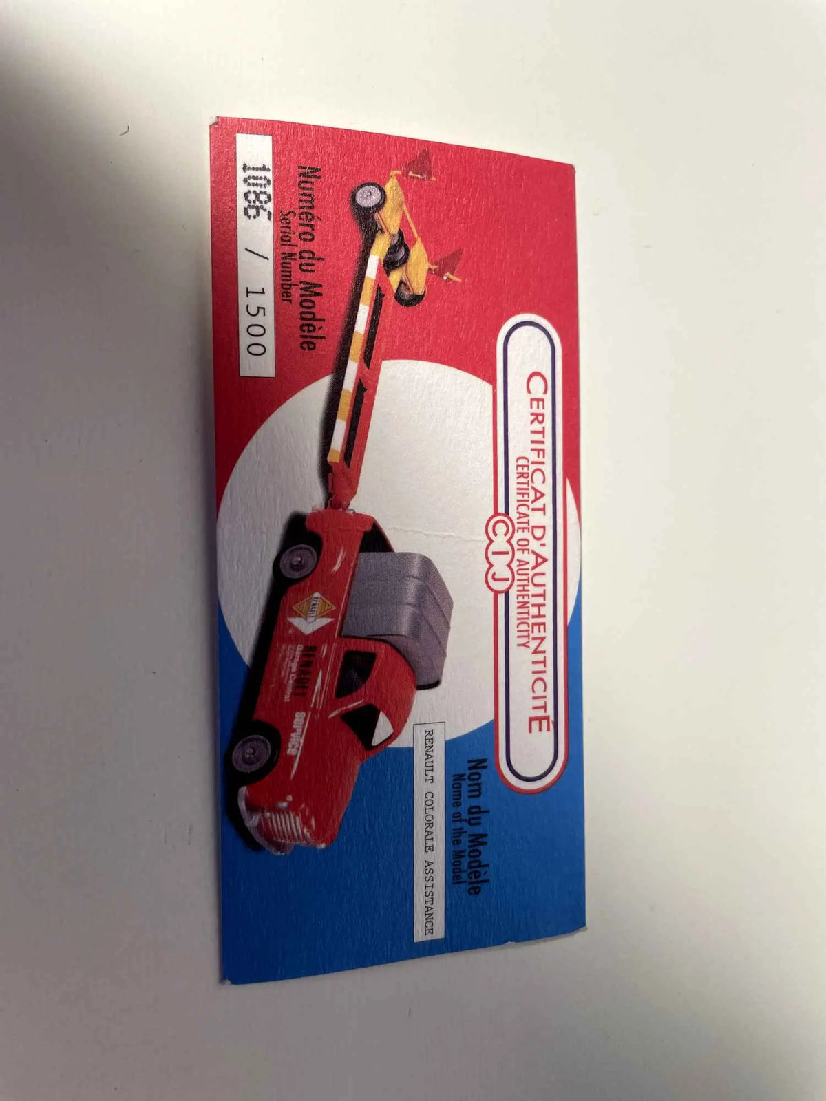 Voitures Miniatures Renault Colorale assistance avec plateau (édition limitée) - Bernard Miniatures