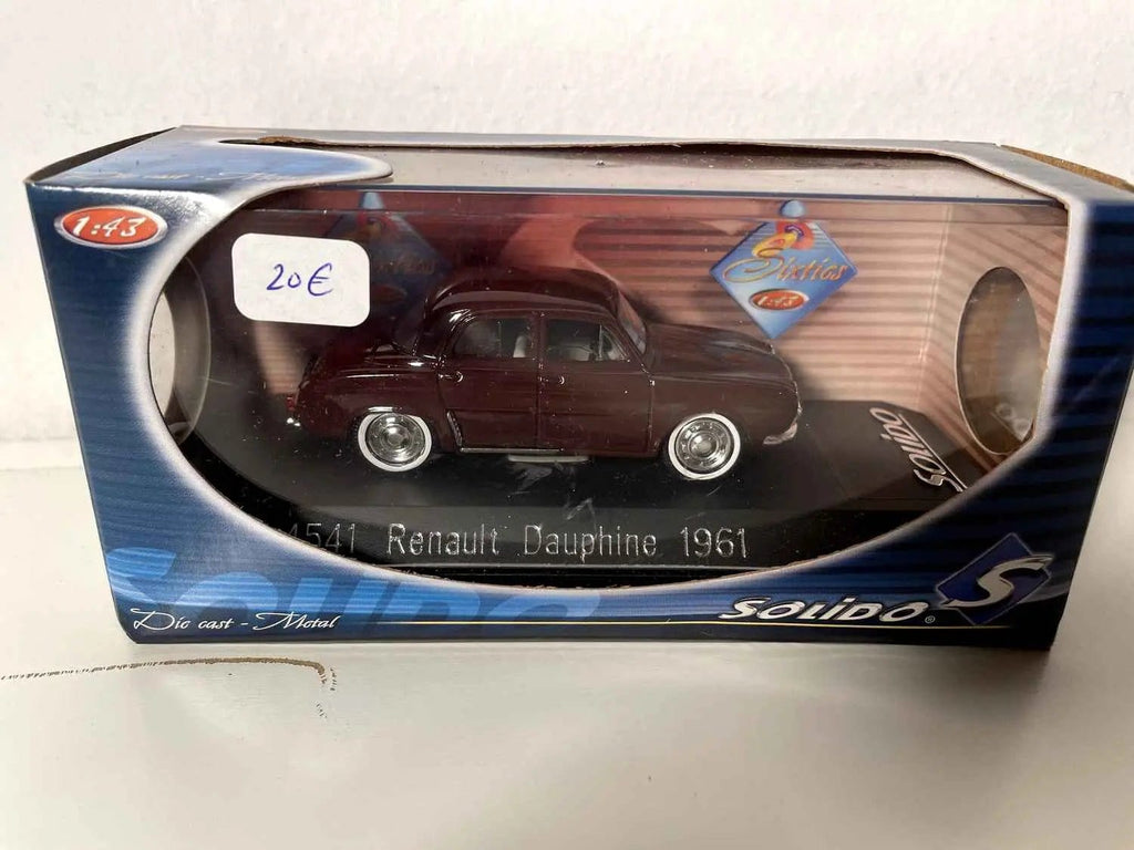 Voitures Miniatures Renault Dauphine bordeaux de 1961 (Solido référence 4541) - Bernard Miniatures