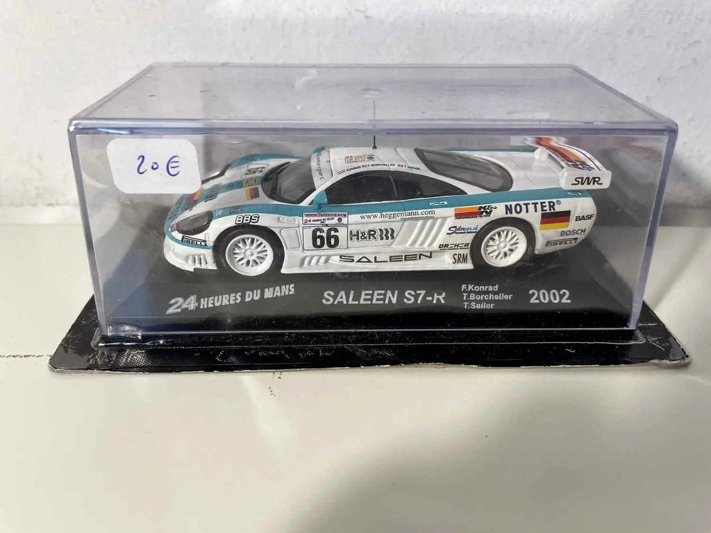 Voitures Miniatures Saleen S7-R blanche et verte numéro 66 (24 heures du Mans de 2002) - Bernard Miniatures