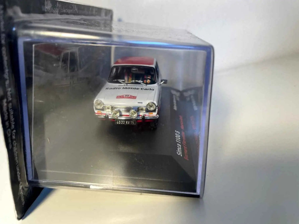 Voitures Miniatures Simca 1100 S rouge et blanche numéro 34 - Rallye de Monté-Carlo de 1972 - Bernard Miniatures
