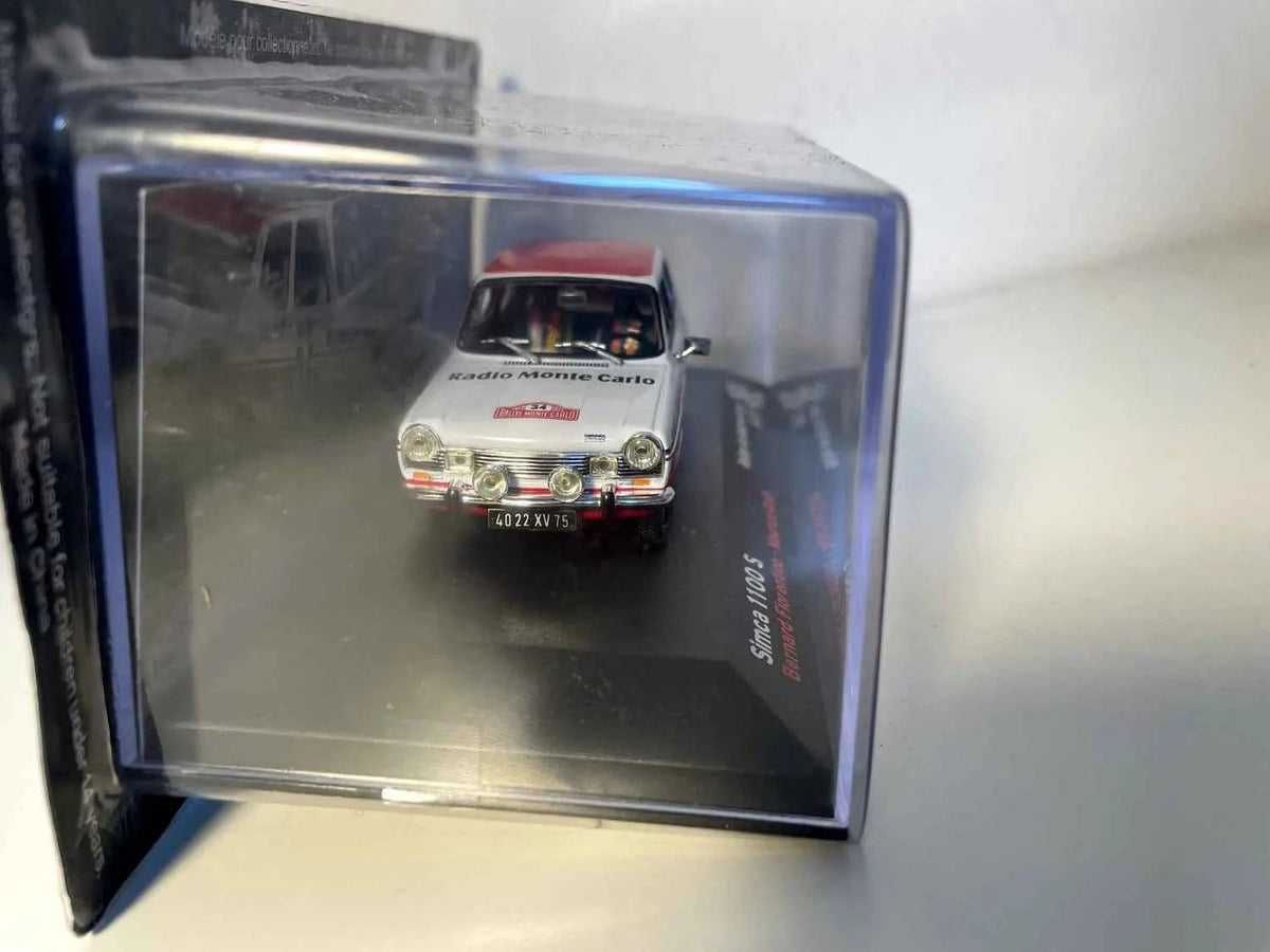 Voitures Miniatures Simca 1100 S rouge et blanche numéro 34 - Rallye de Monté-Carlo de 1972 - Bernard Miniatures