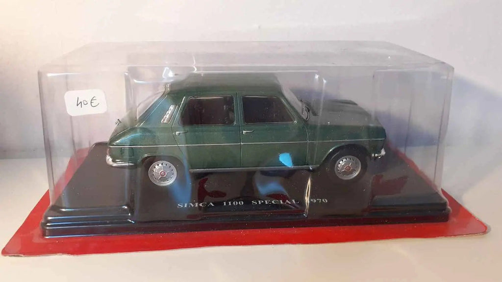 Voitures Miniatures Simca 1100 Spécial verte de 1970 (échelle 1/24ème) - Bernard Miniatures