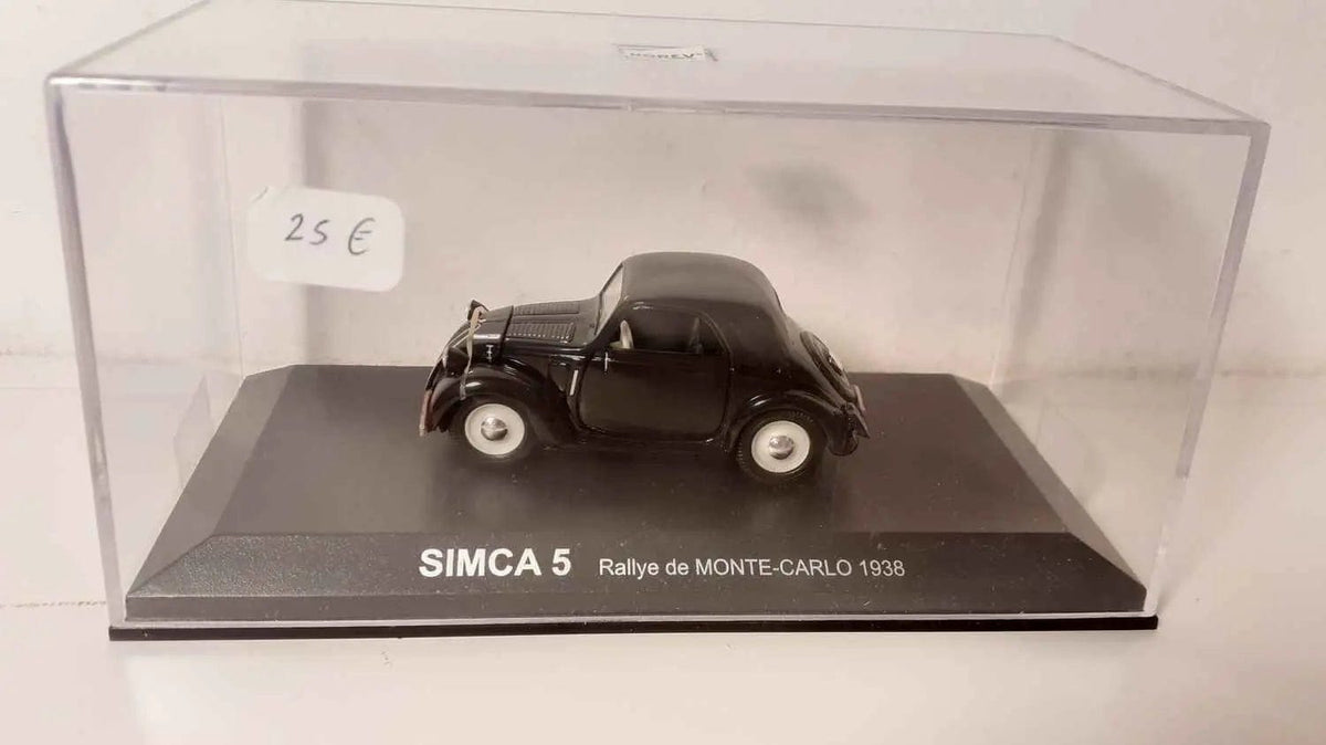 Voitures Miniatures Simca 5 noire rallye de Monté-Carlo de 1938 (Norev) - Bernard Miniatures