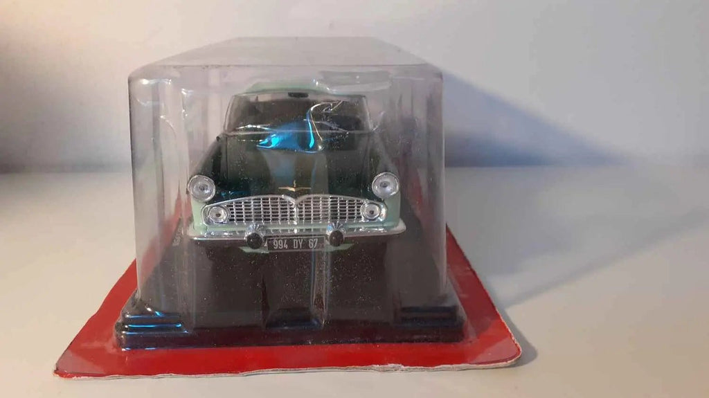 Voitures Miniatures Simca Vedette Chambord vert foncé et vert clair de 1958 (échelle 1/24ème) - Bernard Miniatures