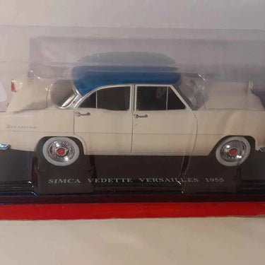 Voitures Miniatures Simca Vedette Versailles beige et toit bleu de 1955 (échelle 1/24ème) - Bernard Miniatures