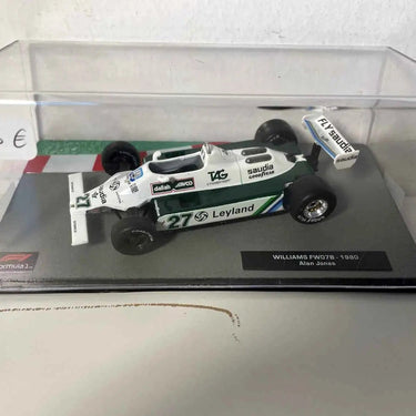 Voitures Miniatures Williams FW07B verte et blanche numéro 27 de 1980 (Formule 1) - Bernard Miniatures
