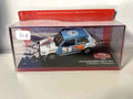 Volkswagen Golf GTI blanche et bleue numéro 7 - rallye de Monté-Carlo de 1987 Bernard Miniatures