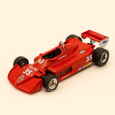 Photo professionnelle de la voiture miniature Alfa Romeo 177 De 1979 Formule 1 - Image clean haute qualité