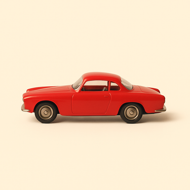 Photo professionnelle de la voiture miniature Alfa Romeo Coupe Rouge Dinky Toys Editions Atlas - Image clean haute qualité