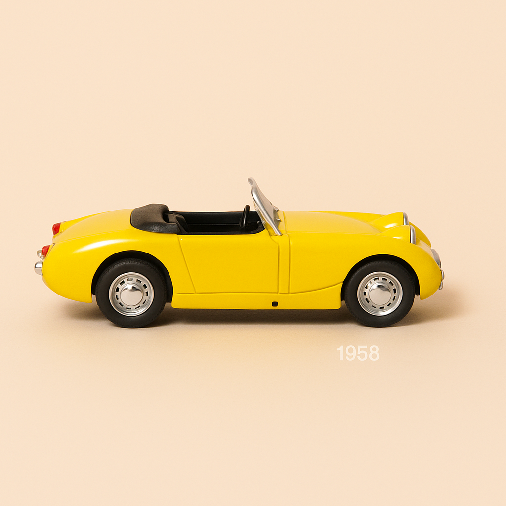 Austin Healey Sprite jaune de 1958 (Solido référence 4576)