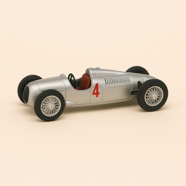 Photo professionnelle de la voiture miniature Auto Union Type C Grand Prix Dallemagne De 1936 - Image clean haute qualité