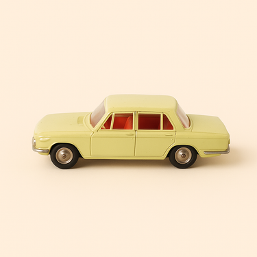 Photo professionnelle de la voiture miniature Bmw 1500 Jaune Pale Dinky Toys Editions Atlas - Image clean haute qualité