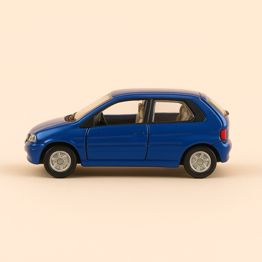 Photo professionnelle de la voiture miniature Bmw E1 Bleue - Image clean haute qualité