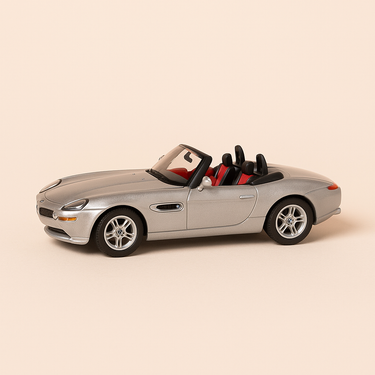 Photo professionnelle de la voiture miniature Bmw Z8 Grise De 2000 Solido Reference 1561 - Image clean haute qualité