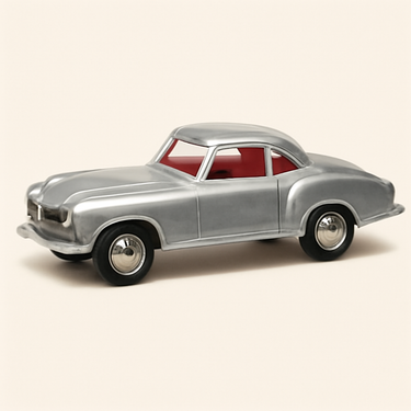 Photo professionnelle de la voiture miniature Borgward Coupe Isabella Grise Dinky Toys Editions Atlas - Image clean haute qualité