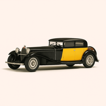 Photo professionnelle de la voiture miniature Bugatti 41 Royale Coach Weymann De 1929 - Image clean haute qualité