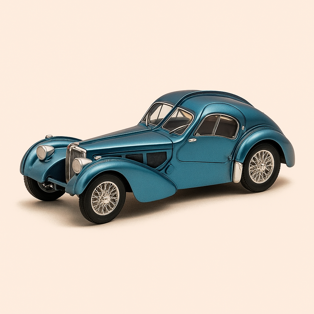 Bugatti 57 SC blu Atlantico (simile al blu metallizzato) del 1938