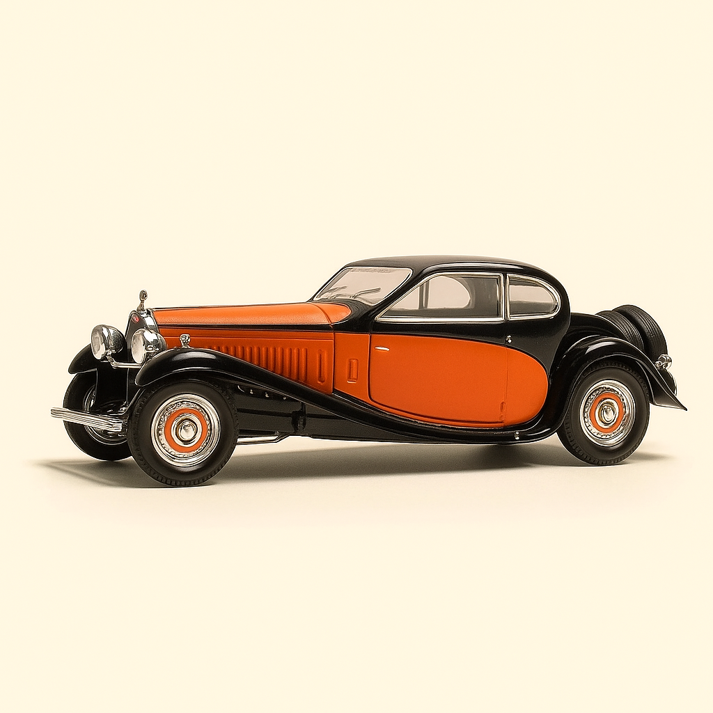 Bugatti Type 50 nera e rossa del 1932
