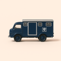 Photo professionnelle de la voiture miniature Camion Berliet Gla Glb Transport De Chevaux - Image clean haute qualité