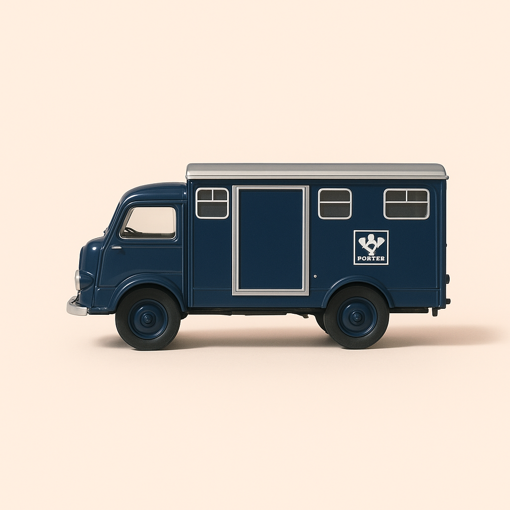 Camião de transporte de cavalos Berliet GLA/GLB (camião azul)
