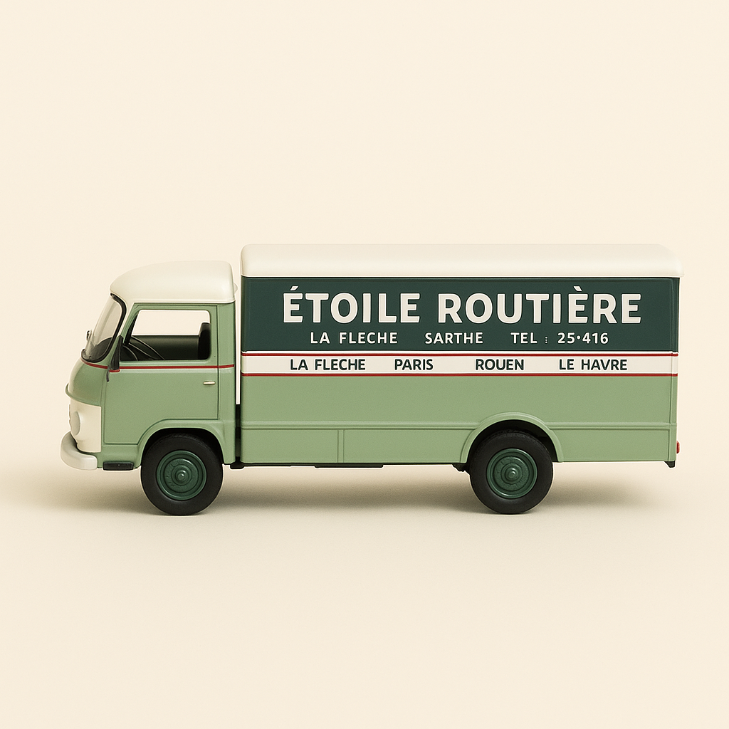 BERNARD 19 DA Camion vun 1961 ETOILE ROUTIERE gréng, wäiss a gréng Ëmzugscamion)