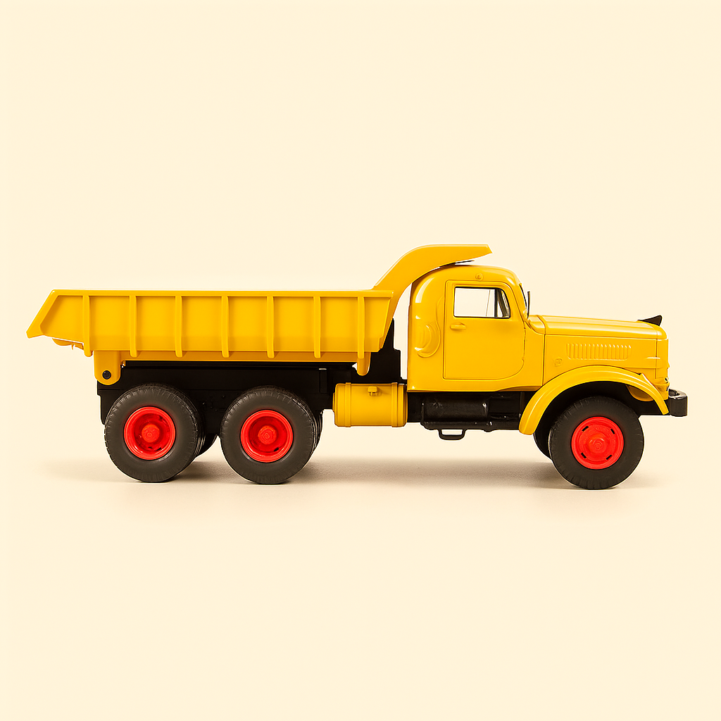 Camión KRAZ 256 de 1967 - camión volquete naranja