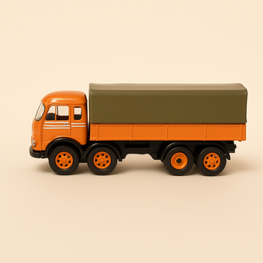 Photo professionnelle de la voiture miniature Camion Mercedez Benz Lp 333 Plateau Bache Buysschaert - Image clean haute qualité