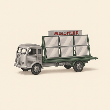 Photo professionnelle de la voiture miniature Camion Miroitier Simca Cargo Gris Dinky Toys Editions Atlas - Image clean haute qualité