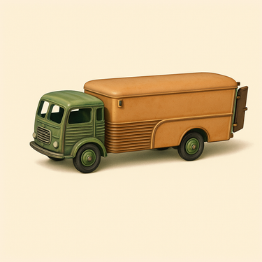Photo professionnelle de la voiture miniature Camion Simca Cargo Jaune Demenagements Et Garde Meubles Dinky Toys Editions Atlas - Image clean haute qualité