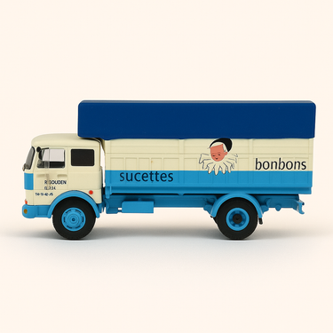 Photo professionnelle de la voiture miniature Camion Unic 619 Pierrot Gourmand - Image clean haute qualité