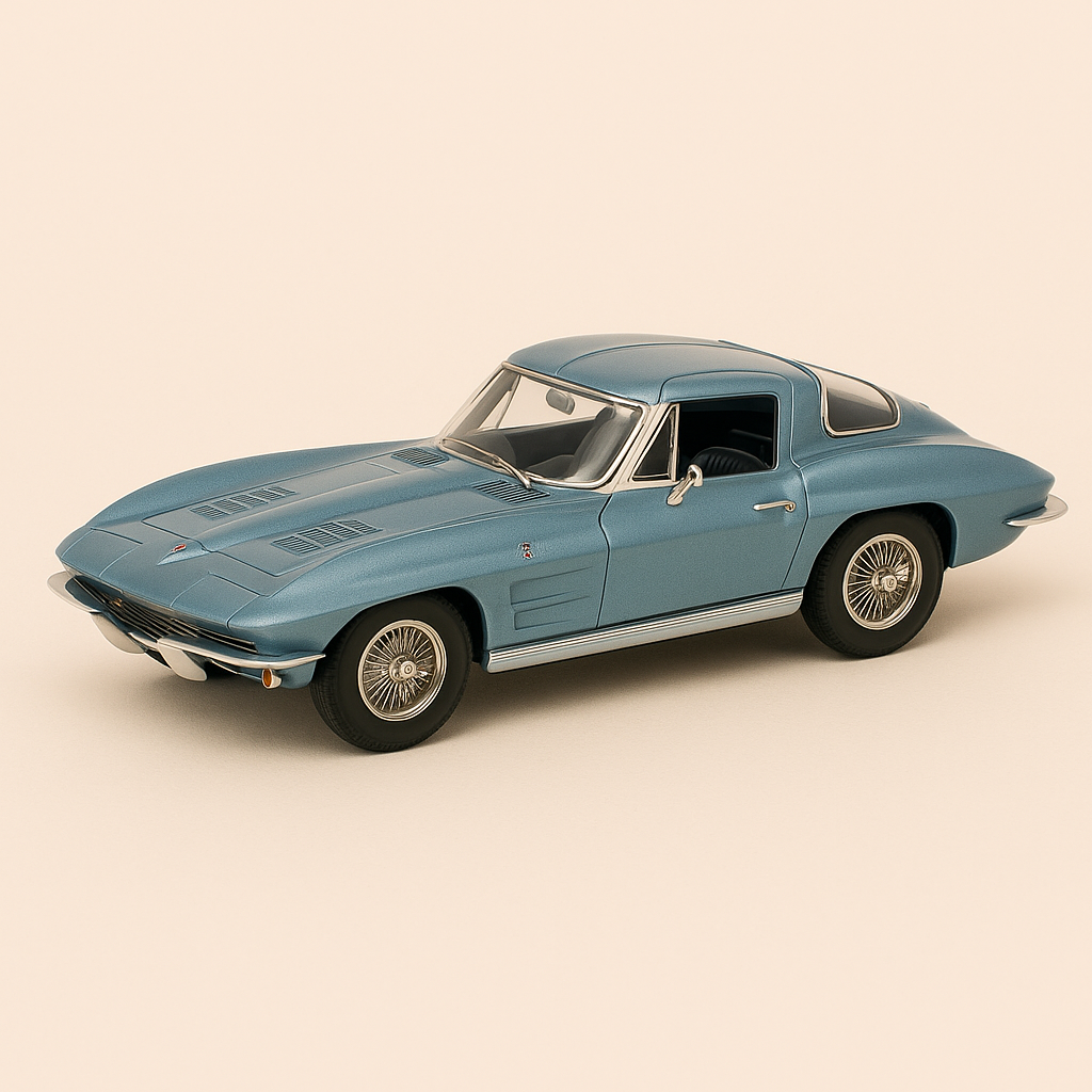 Niebieski Chevrolet Corvette (amerykański samochód)