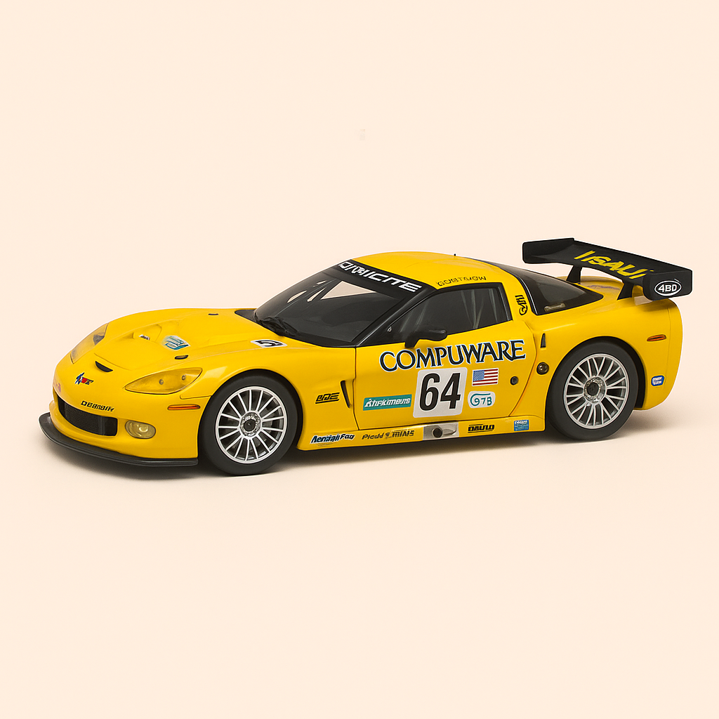 Żółty Chevrolet Corvette C6.R numer 64 (24-godzinny wyścig Le Mans 2005)