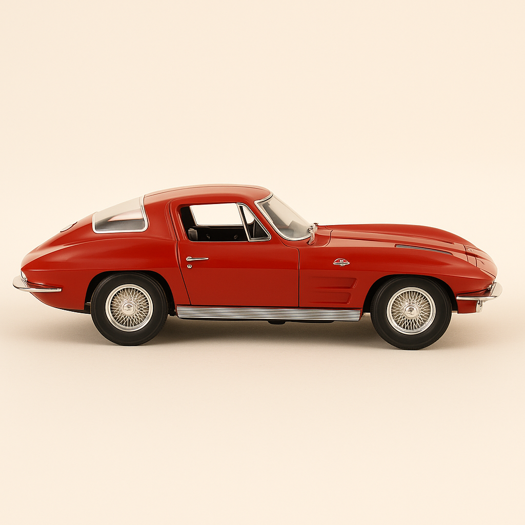 Chevrolet Corvette Stingray del 1963, rosso scuro (scala 1/24)