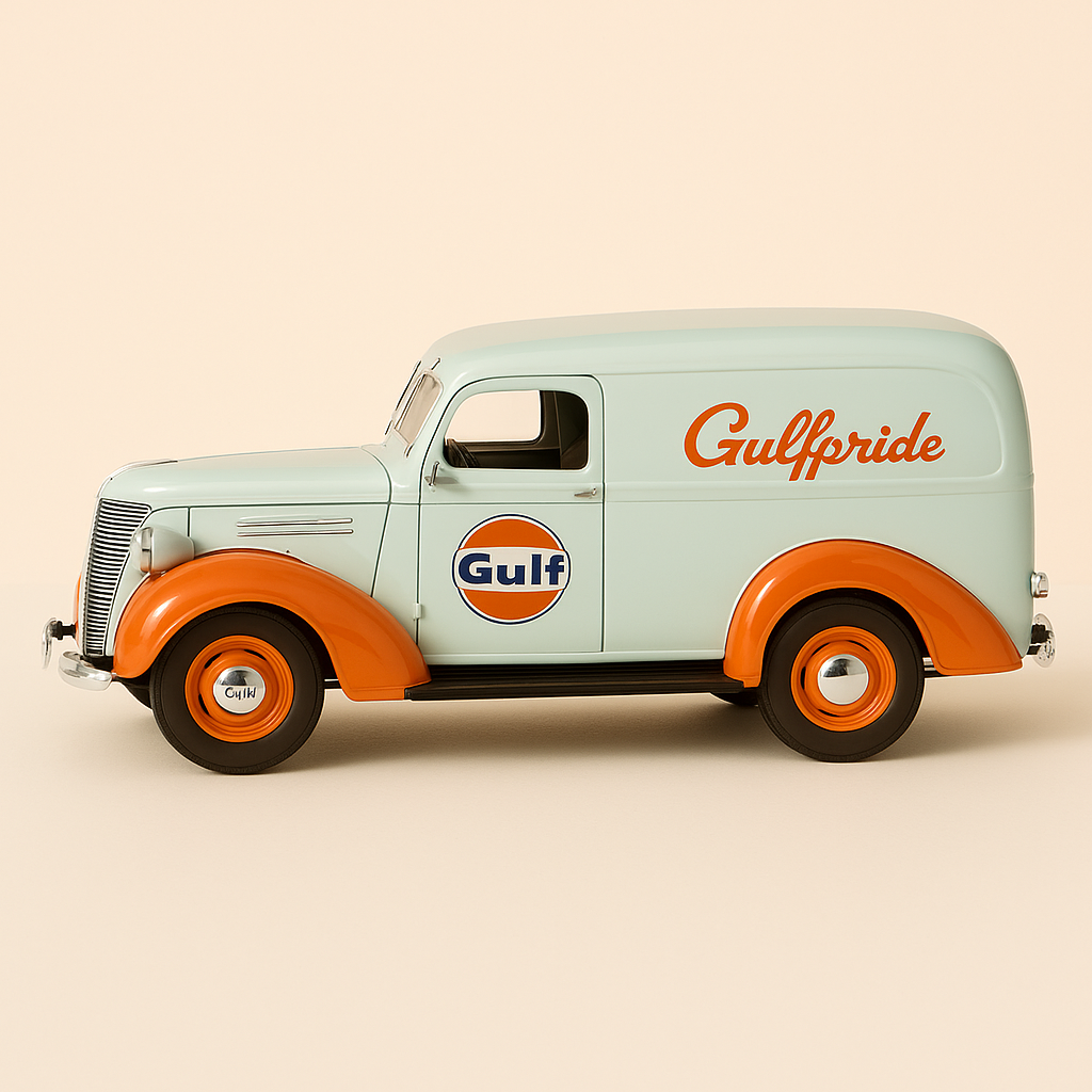 Chevrolet Panel Truck GULF blu e arancione del 1939 (scala 1/24)