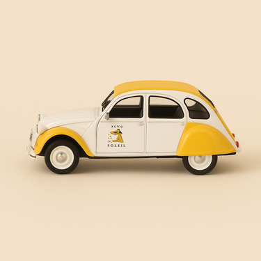 Photo professionnelle de la voiture miniature Citroen 2 Cv 6 Soleil - Image clean haute qualité