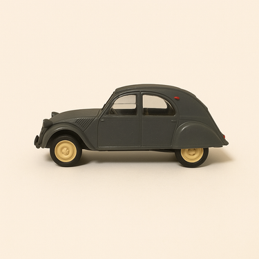 Photo professionnelle de la voiture miniature Citroen 2 Cv Az Grise De 1955 Norev - Image clean haute qualité