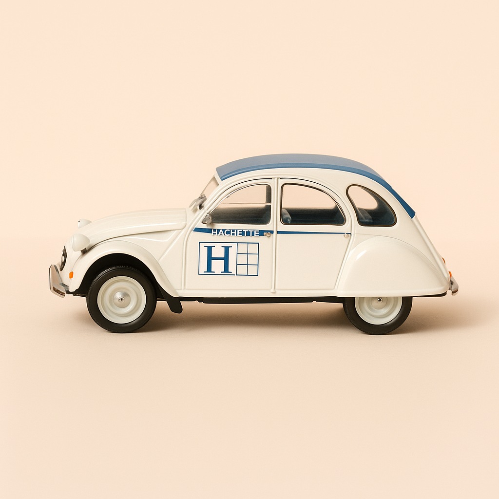 Citroën 2 CV biały i niebieski HACHETTE