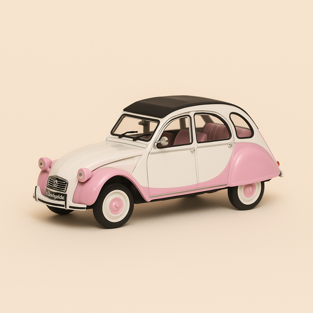 Citroën 2 CV Charly Girlie pink and white