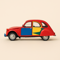 Photo professionnelle de la voiture miniature Citroen 2 Cv Cubiste - Image clean haute qualité