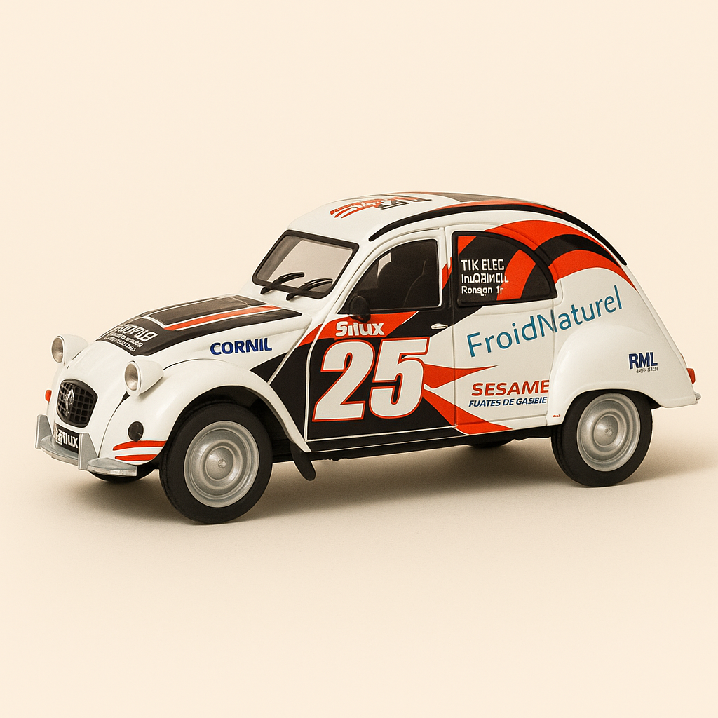 Photo professionnelle de la voiture miniature Citroen 2 Cv De Racing Cup - Image clean haute qualité