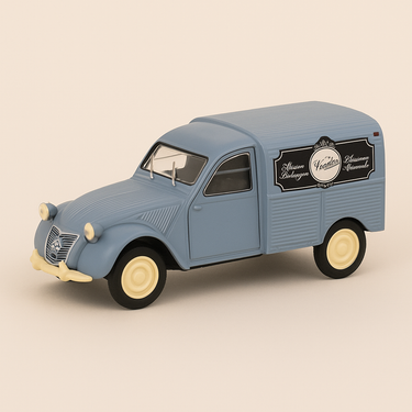 Photo professionnelle de la voiture miniature Citroen 2 Cv Du Boulanger Vatelier - Image clean haute qualité