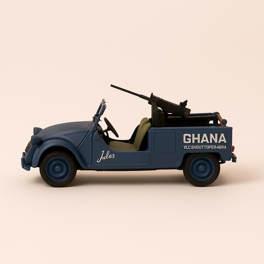 Citroën 2 CV "Jules" mat Maschinnegewier