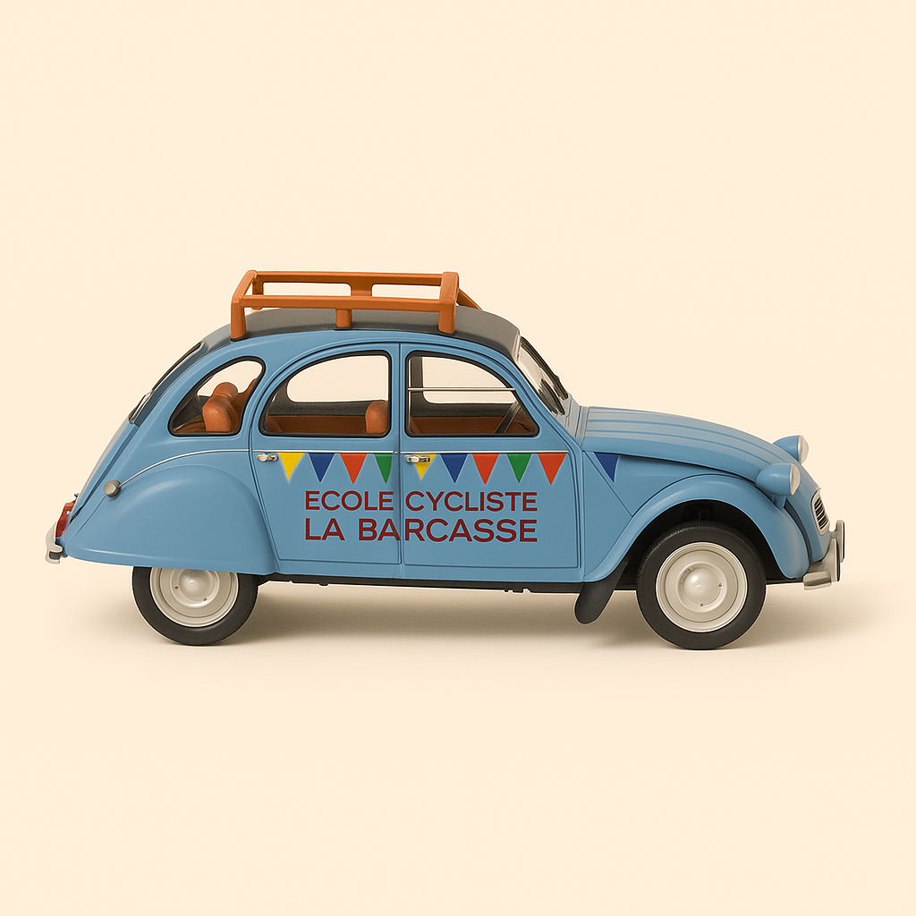 Citroën 2 CV cyclo-club and its trailer