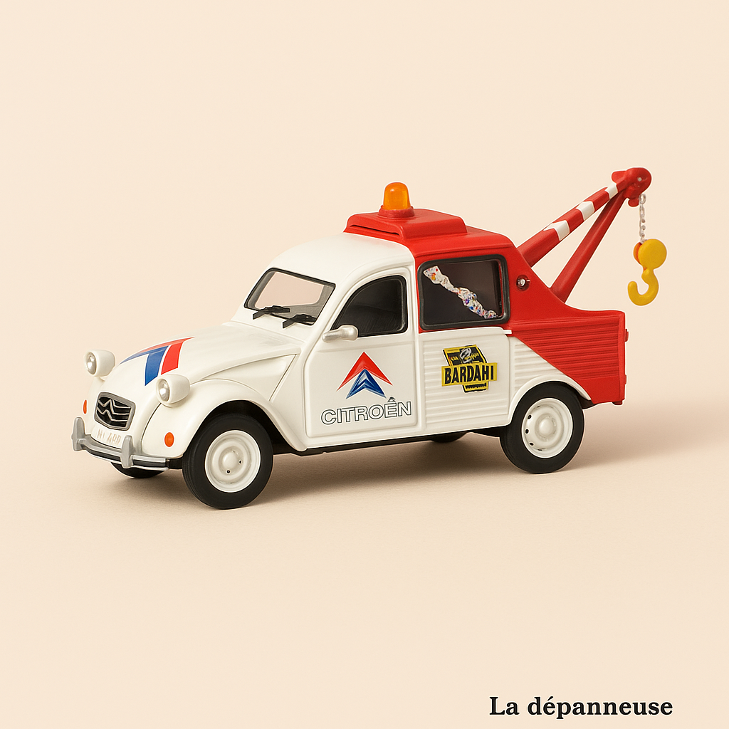 Citroën 2 CV, de rout-wäisse Pannenwagen