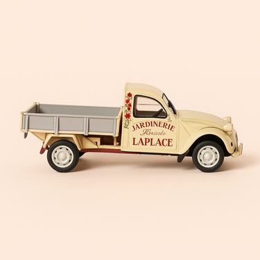 Photo professionnelle de la voiture miniature Citroen 2 Cv La Deuch A Benne - Image clean haute qualité