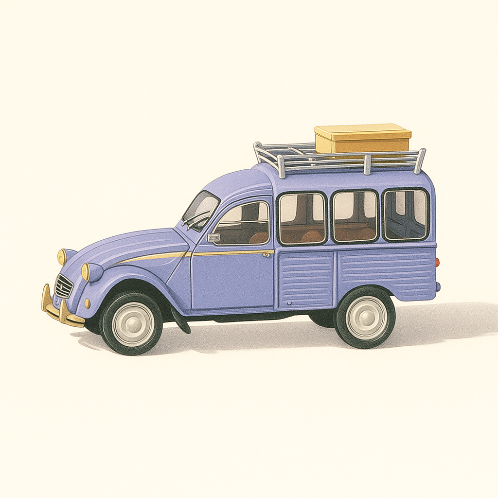 Citroën 2 CV, de Camionnette, deen an d'Vakanz geet