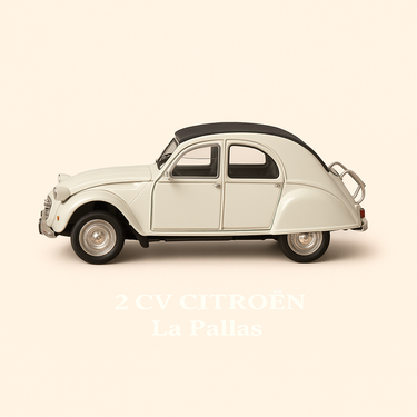 Photo professionnelle de la voiture miniature Citroen 2 Cv La Pallas - Image clean haute qualité